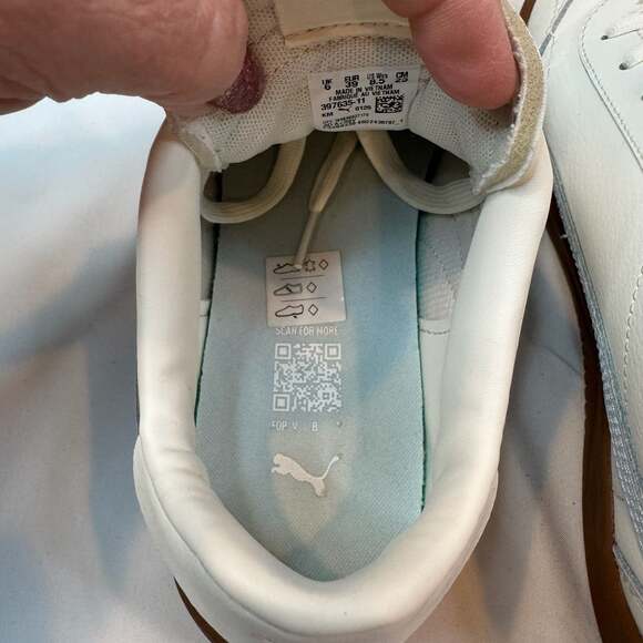 PUMA Club 5v5 Lux White Powder Blue Sneakers Womens 8.5 - Picture 10 of 12